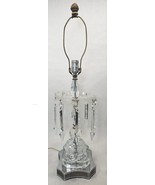 Vintage Hand Cut Lead Crystal Table Lamp with 7&quot; Spear Prisms - €89,55 EUR