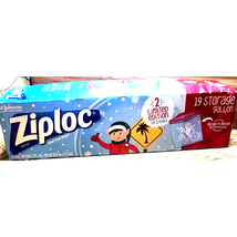 Ziploc Limited Edition Holiday Gallon Slider Storage Bags 19 Ct Elf &amp; Ra... - $11.66