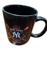 New York Yankees Coffee Mug Black Ceramic MLB Baseball Crown Bats Logo V... - $15.83