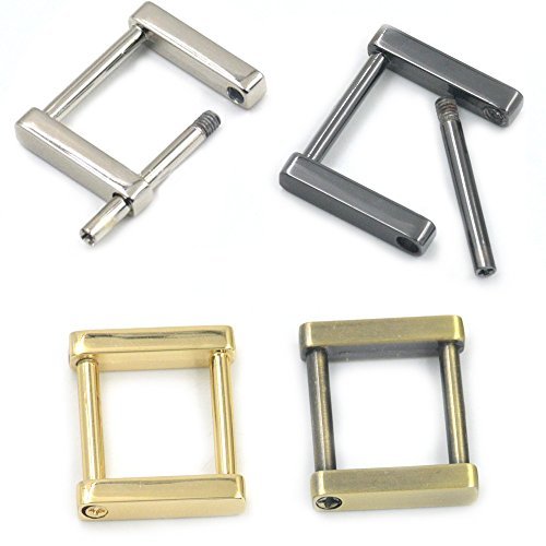 Bluemoona 2 Pcs - 25mm 1" Rectangle Square Ring Detachable Removable Webbing Buc
