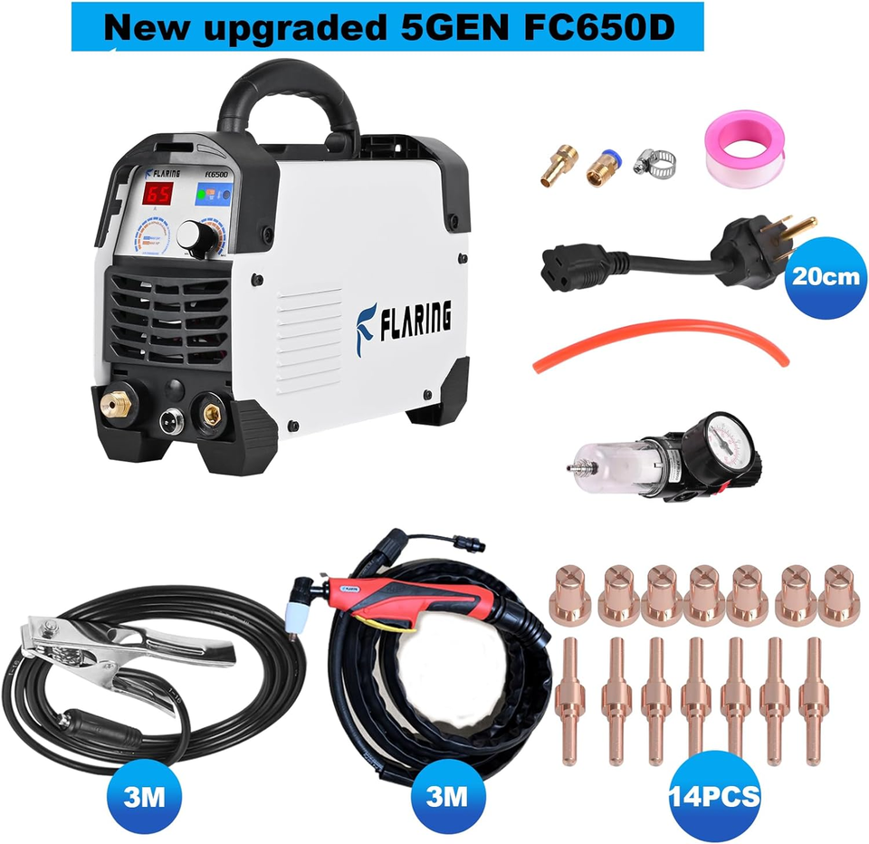 thumbnail image 2 of FLARING Digital Plasma Cutter, 55 Amp Non-Touch Pilot Arc Plasma Cutter 2 of 11