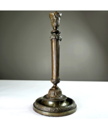 Antique Old chased Dark bronze candlestick antique candle stick holder M... - $318.17 CAD