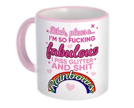 I Piss Glitter And Shit Rainbow : Gift Mug Funny Quote For Friend Unicorn Trendy - £12.70 GBP