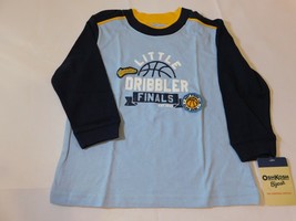 Osh Kosh B'Gosh Baby Boy's Long Sleeve T Shirt  24 Months Blue Navy Dribbler NWT - $12.86