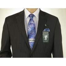 Men RALPH LAUREN Suit Wool Blend Two Button Classic Pinstripe Formal 0151 Gray image 7