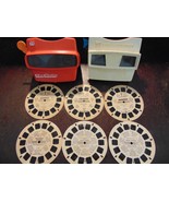 2 VINTAGE VIEWMASTERS  WITH 6 VIEWMASTER DISCS/REELS - $18.82