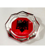 NEW ALBANIA GLASS  ASHTRAY-ALBANIA EAGLE CIGARETTE TABACO ASHTRAY-SOUVEN... - £6.82 GBP