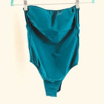 Shade &amp; Shore One Piece Swimsuit Cheeky Low Back Basic Aqua Green Cups Size XS - £10.69 GBP