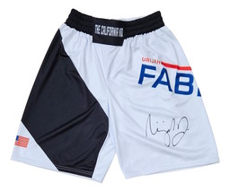 Torsión Urijah Faber Firmado Personalizado Blanco Mma Lucha Pantalones Bas - £77.55 GBP