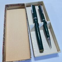 Vintage Permapoint Fountain Pen And Mechanical Pencil Set Dark Green - €19,29 EUR
