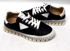 MIZ MOOZ LEATHER  CASUAL PLATFORM LACE UP SNEAKERS BLACK/WHITE  37EU / 7... - $103.95