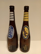 Coors light beer banquet and silver baseball bat empty bottles 16 oz wit... - $18.81