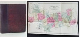 1887 antique HAMPSHIRE Co MA HISTORY w foldout MAP gazeteer genealogy indian rr - £112.64 GBP