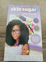 Savvi Skin Sugar, Glitter Tattoo Kit - 50 Tattoos &amp; 2 Glitter - Purple Box - $15.72