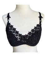 Bare Elegance Black Lace Cup Underwire Sexy Demi Bra Size 34C - $7.69