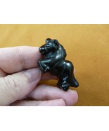 Y-UNI-581 Black UNICORN horse Figurine crafted gemstone unicorns mystic ... - $349.59 MXN