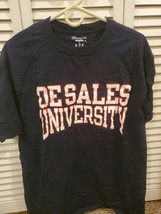T-shirt Desales University Champion Authentic da uomo L Navy - £8.37 GBP