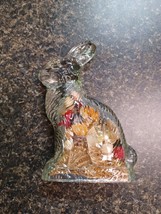 Vintage J H Millstein Jeannette Clear Glass Peter Rabbit Candy Container - £27.24 GBP