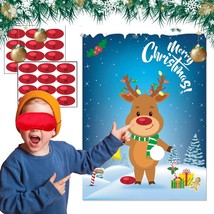 Christmas Party Games For Kids Pin The Nose On The Deer Kids Christmas G... - £11.88 GBP