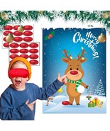 Christmas Party Games For Kids Pin The Nose On The Deer Kids Christmas G... - $14.99