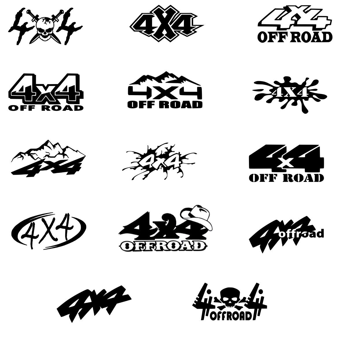 4x4 Off Road Vinyl Decal Sticker For GMC Dodge Ford Chevy Truck Bumper O... - $2.96+