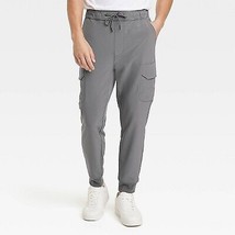 Men&#39;S Woven Tech Tapered Cargo Jogger Pants - Gray S - £28.76 GBP