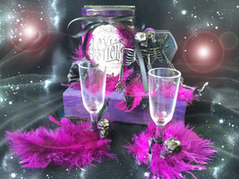 Haunted Halloween Seal &amp; Bond With Love Stand Glasses &amp; Candle Collection Magick - £230.83 GBP
