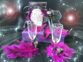 HAUNTED HALLOWEEN SEAL & BOND WITH LOVE STAND GLASSES & CANDLE COLLECTION MAGICK - $288.77