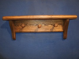 wooden shelves, 16&quot; wood shelf stained walnut, rustic wooden shelves, wood shelf - £11.78 GBP