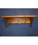 wooden shelves, 16&quot; wood shelf stained walnut, rustic wooden shelves, wo... - $284.92 MXN