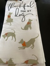 Isaac Mizrahi Set of 3 Kitchen Towels Thankful For My Dog New 100% Cotton - £14.93 GBP