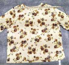White Stag Brown Silver Roses Covered Floral Print Women&#39;s Fancy T-Shirt... - £11.94 GBP