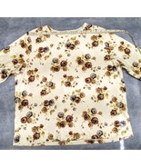 White Stag Brown Silver Roses Covered Floral Print Women&#39;s Fancy T-Shirt... - $14.99