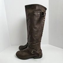 Womens Bamboo Montage 83 Riding Boots Size 6.5 Knee-High Back Zipper Brown - £14.73 GBP