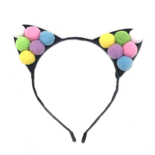 Primary image for Women Girl Cute Pom Hair Band Handmade Kids Cat Ear Headband Halloween Multi WGP