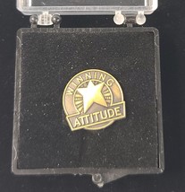 Vintage Winning Attitude Gold Star Coach Motivational Speaker Lapel Pin - £2.35 GBP