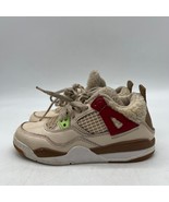 Nike Air Jordan 4 Retro DH0573-264 Boys Beige Lace Up Sneaker Shoes Size... - £23.66 GBP