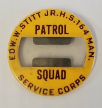 Vintage Edward W Stitt Jr HS 164 Man Patrol Squad Pin Service Corps Name Tag - £10.48 GBP