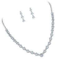 Women&#39;s Sparkly Wedding Bridal Jewelry Round - £79.29 GBP