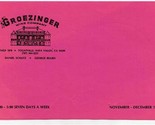 Groezinger Wine Co. Selections Brochure Yountville Napa Valley Californi... - $17.82