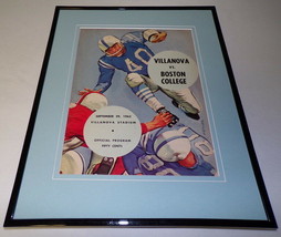 1962 Villanova vs Boston College Football Framed 11x14 ORIGINAL Program Display - £35.55 GBP
