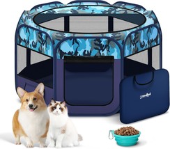 Dog Playpen, Portable Pet Play Pen For Cat, Puppies, Foldable Large-Capacity Pet - $40.99