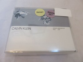 Calvin Klein Tulip 3P Full queen duvet cover Shams Set - £151.65 GBP