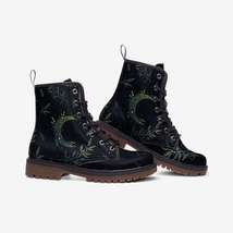 Forest Witch Moon Vegan Leather Combat Boots - £66.80 GBP