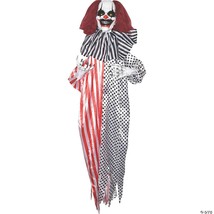 Clown Prop Shaking Hanging Animated 5&quot; Creepy Scary Evil Halloween SS61368 - £72.37 GBP