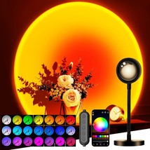 Sunset Lamp Projector With App &amp; Button Control, 360 Degree Rotation Multiple Co - £25.15 GBP