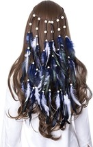 Hippie Feather Headband for Women Indian Headwear Costume Headdress Feather Hair - £17.76 GBP