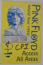 PINK FLOYD 1994 World Tour All Area Access Pass NM CPI Personal Division... - $150.00