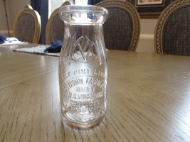 Edgewood Farms Dairy W.S. VanSchoick Lakewood NJ Half Pint Glass Bottle MTC mark - £11.90 GBP
