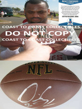 Derrick Johnson Kansas City Chiefs Texas signed NFL football proof Beckett COA - $108.89